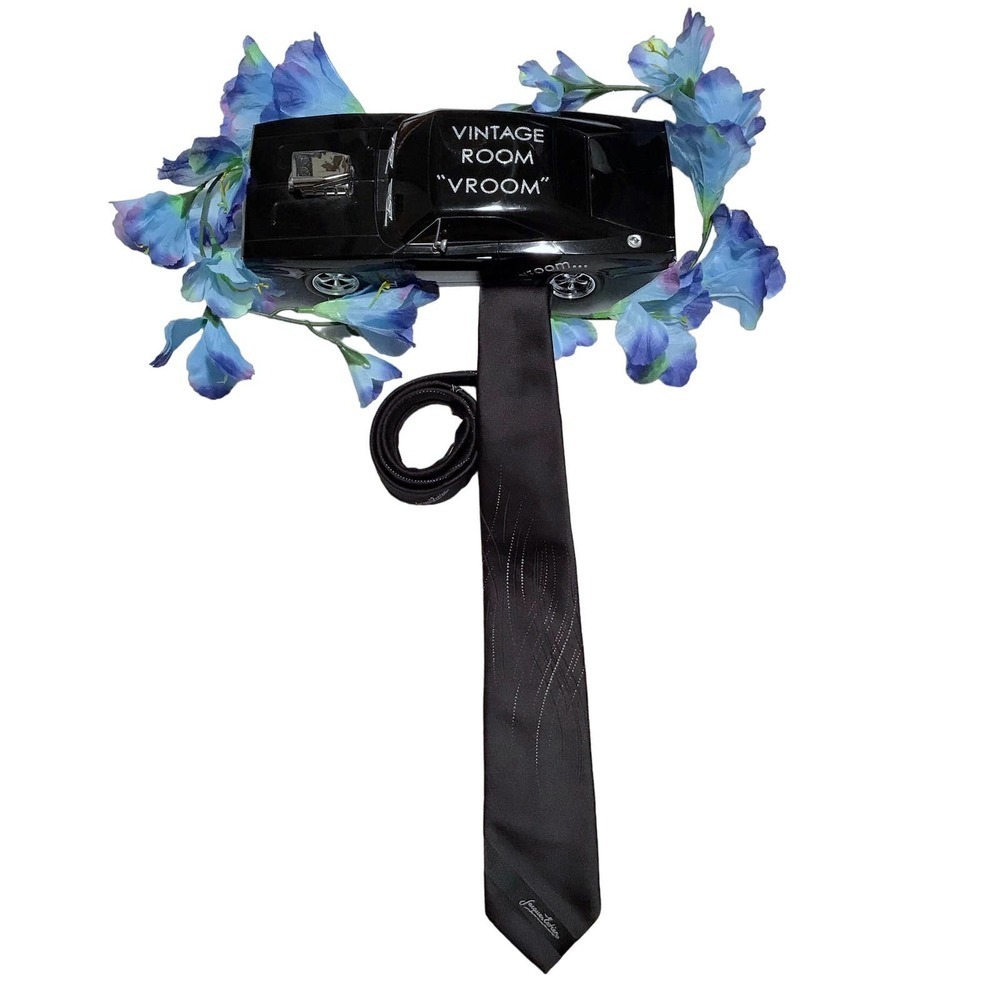 Jacques Estier Black with Multi Color Dotted Tie